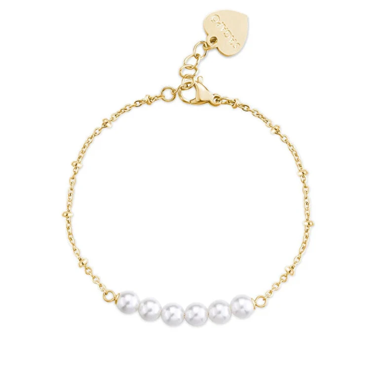 Elegante Gold-Plated Bracelet with Wisdom Pearls Swi20