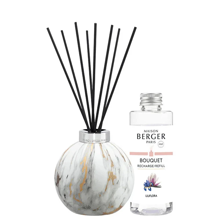 Gift Set White Marble Aroma Diffuser + Liliflora Refill 180 ml