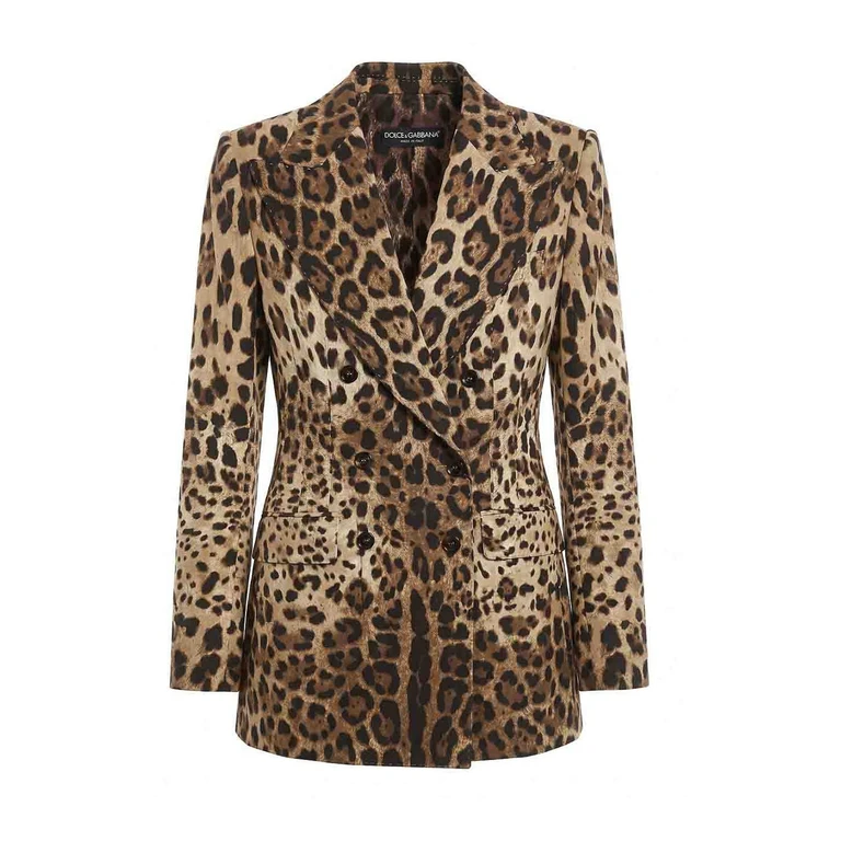 Blazer Dolce & Gabbana à imprimé léopard et double boutonnage
