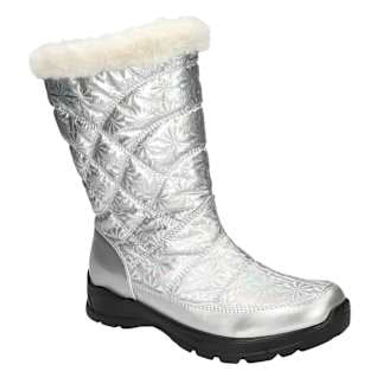 Women's Cuddle Easy Dry Silver Patent Boots