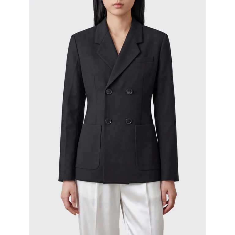 Double-Breasted Linen Blend Blazer (FBV766VI0052001)