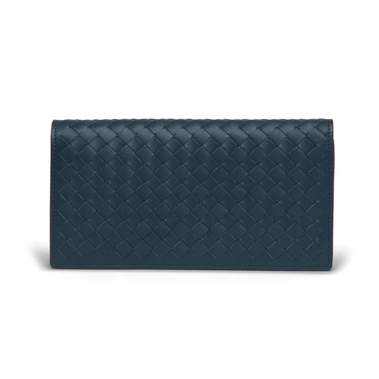 Intrecciato Long Leather Wallet