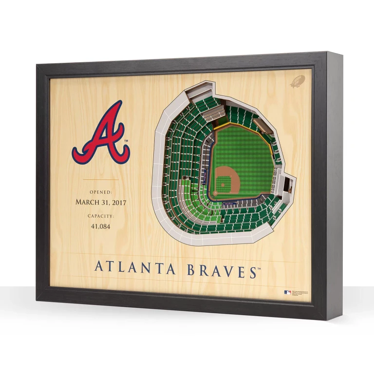 MLB 25-Layer Stadium View 3D Wall ArtAtlanta Braves:- Atlanta Braves