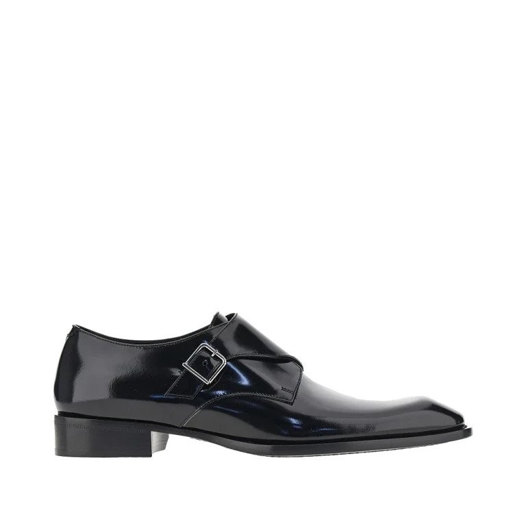Patent-leather monk-strap loafers Man 39