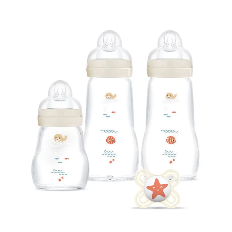 My first glass baby bottle box set 0 months+ "Rabbit & Fox"