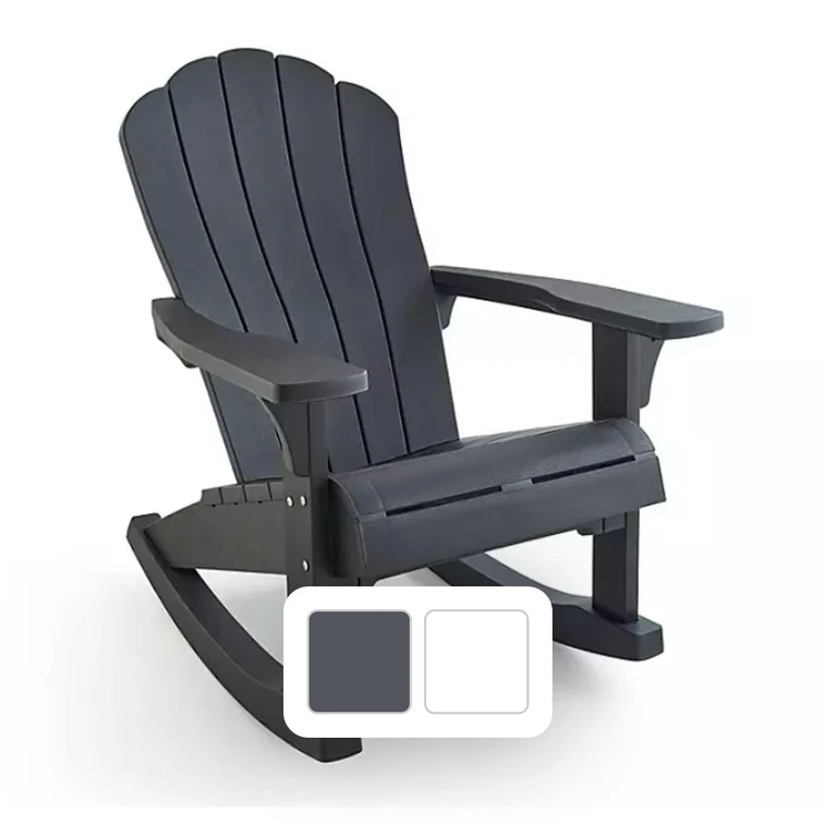 Rocking Adirondack Chair (White):- White