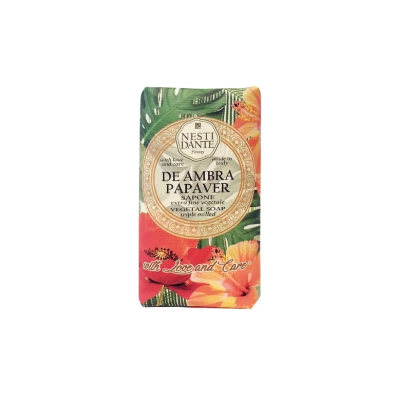 With Love & Care Sapone Vegetale De Ambra Papave