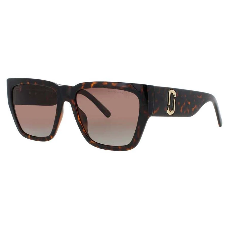 Polarized Brown Shaded Square Ladies Sunglasses MARC 646/S/US 0WR9/LA 57
