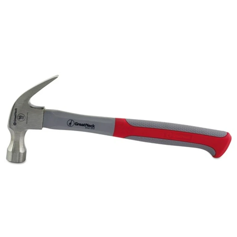 Great Neck 16 oz. Claw Hammer with High-Visibility Orange Fiberglass Handle