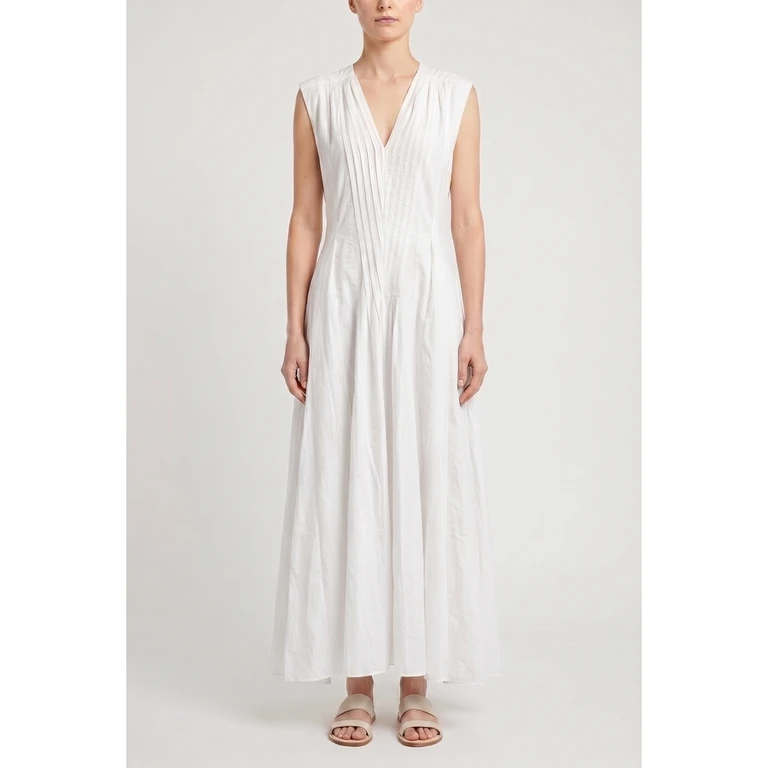 Wobianco Naturale Belted Deep V Dress