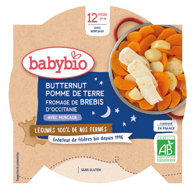 Vegetables Night Dish Organic Butternut and Red Potato of 12 Months 230g