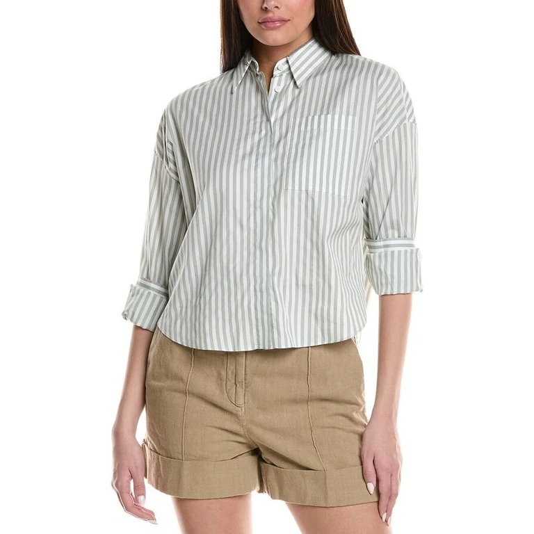Light Green Striped Shirt