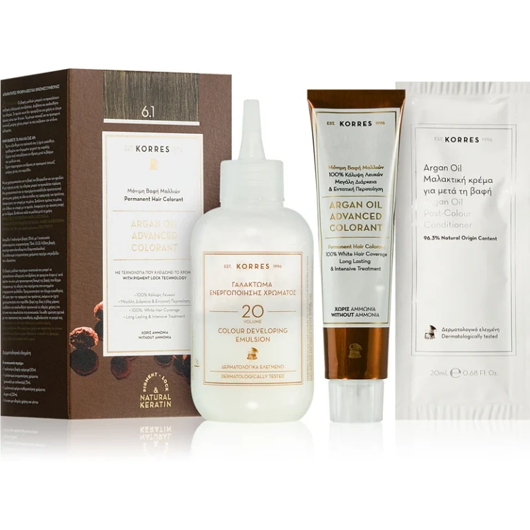 Argan Oil permanent hair dye with argan oil color 6.1 Dark ash blonde 50 ml