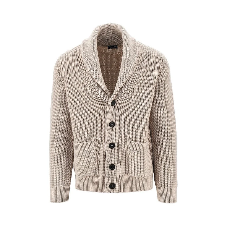 Merino wool cardigan with shawl collar Man 50