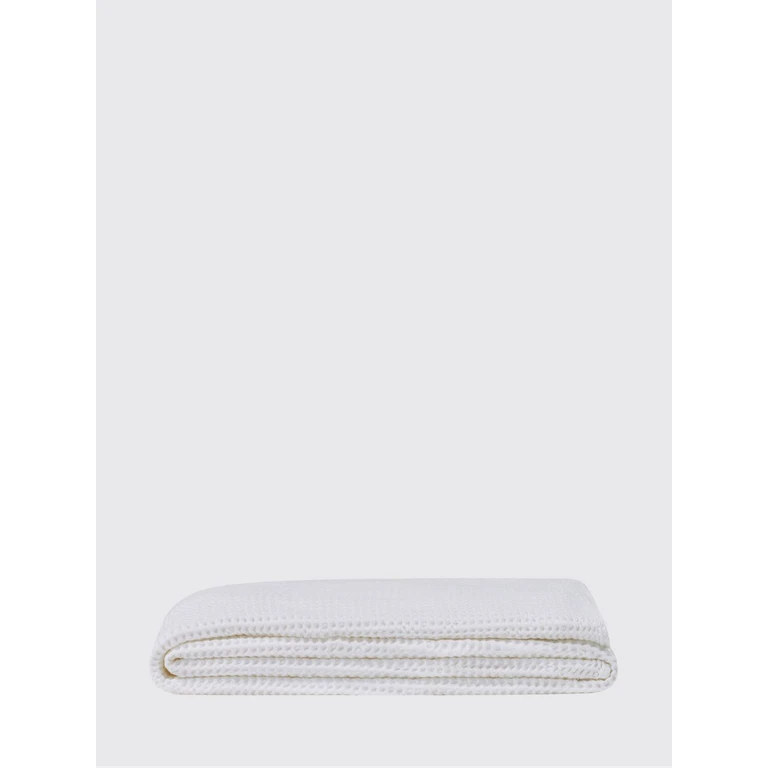 Stone Summer Bedspread in Solid Colour Honeycomb Cotton (2021635BIANCO)