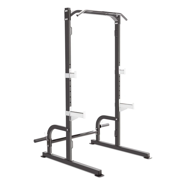 Half Cage Squat Rack with Safety and Bar Catches