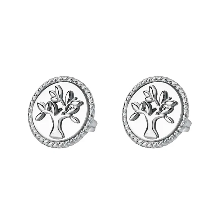Timeless Steel Earrings Tree of Life Chakra BHKE144