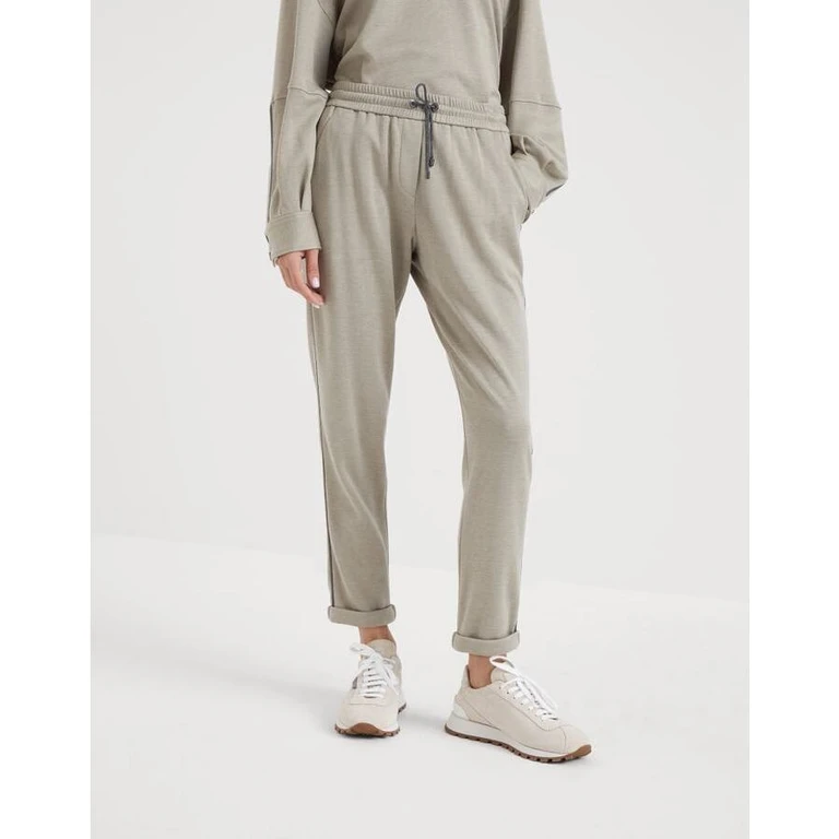 Wolight Beige Cotton Blend Trousers