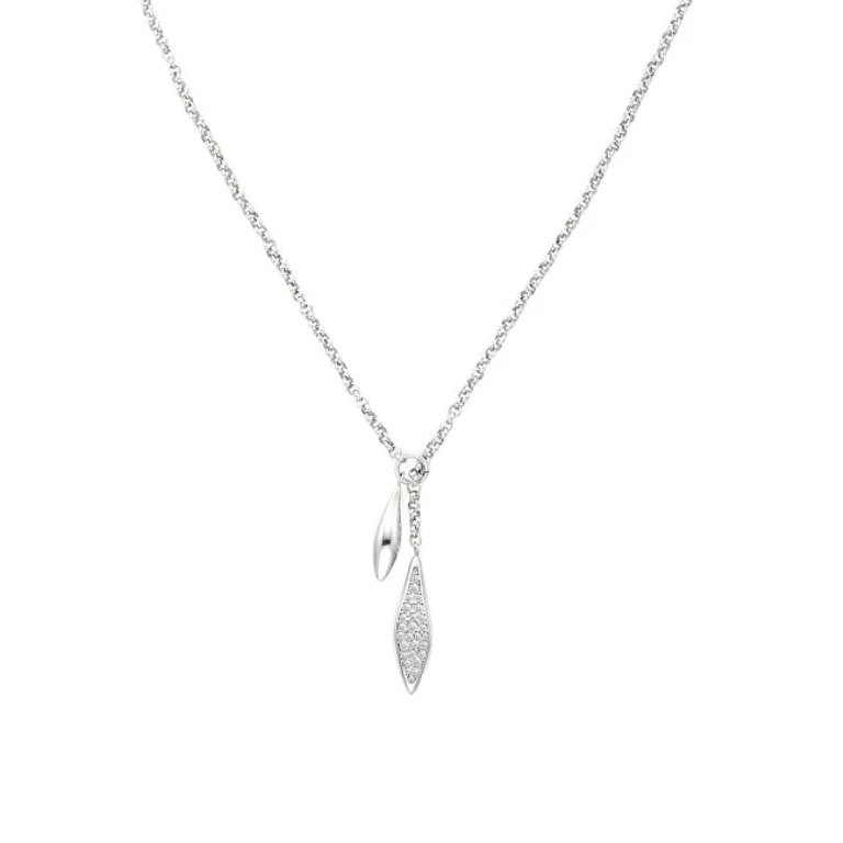 Flexible Steel Necklace with Pavé Crystals Jnpls-J1234