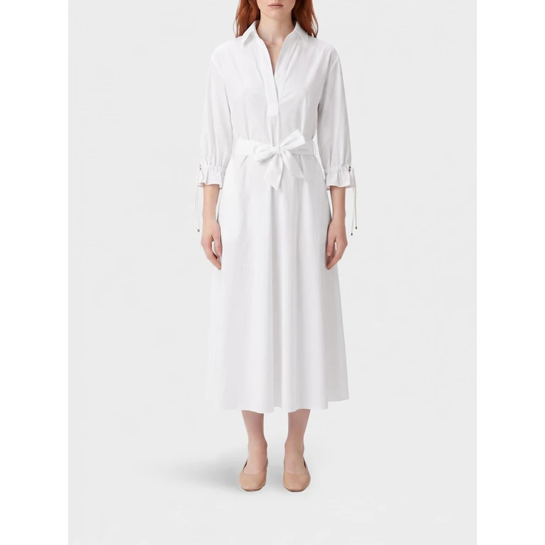 Midi Cotton Chemisier Dress (2611221152600001)