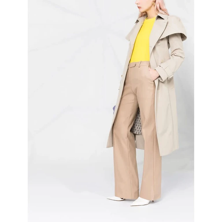 Bone Belted Trench Coat, Brand Size 36 ( US Size 2 )