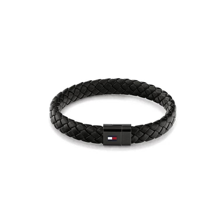 Black Leather Bracelet With Steel Closure 2790331