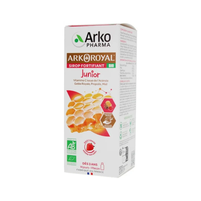 Arkoroyal Organic Junior Fortifying Syrup Royal Jelly, Propolis 140ml