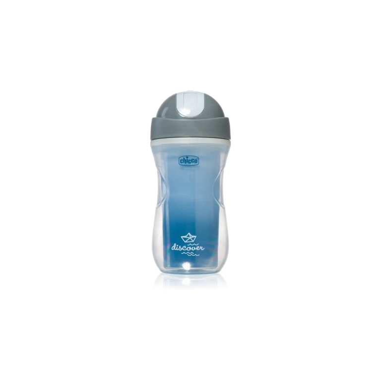 Sport Blue thermos with straw 14m+ 266 ml