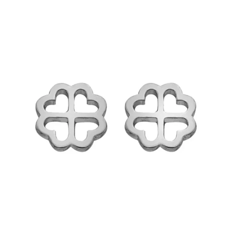 Clover Leaf Silver Earrings Silver Whisper Swe010