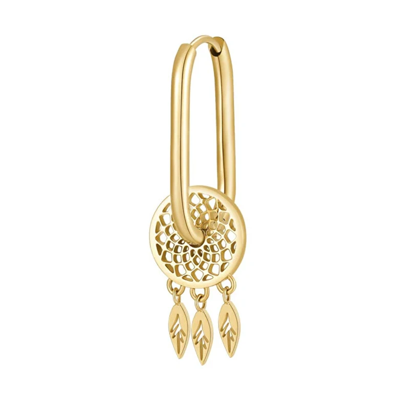 Single Golden Earrings Dream Catcher 2in1 Chakra BHKE120