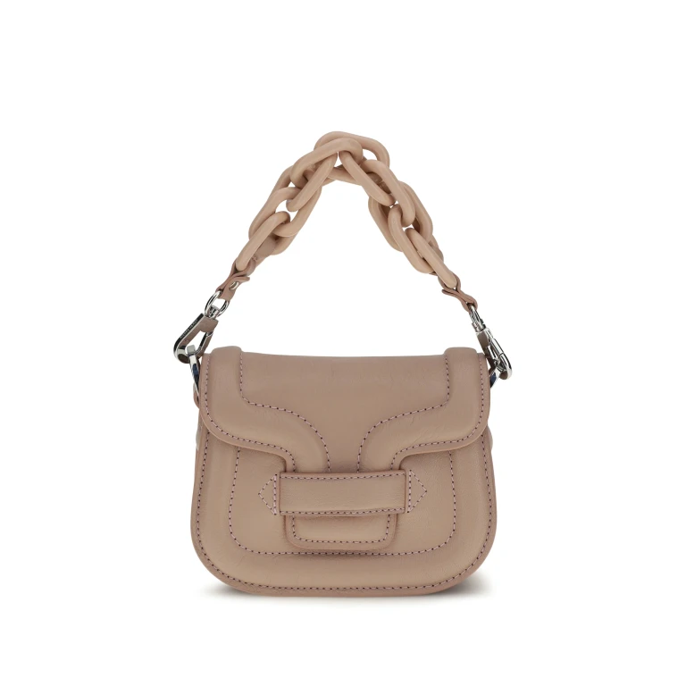 Leather Handbag Alphaville Powder