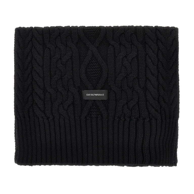Wool-blend scarf with logo label Woman One Size
