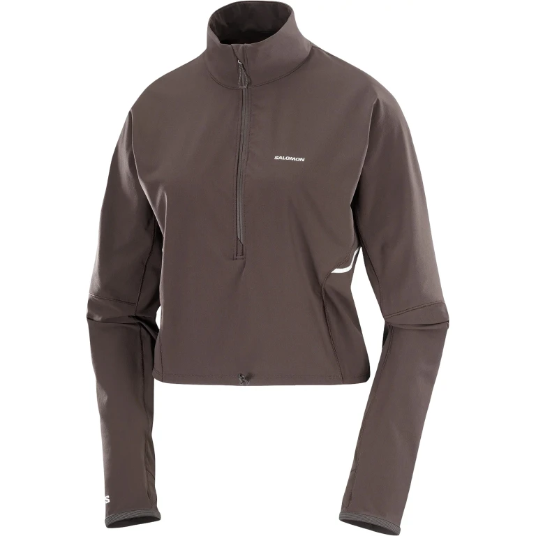 Sense Aero Hybrid Cropped Half Zip Midlayer Pullover - Women's