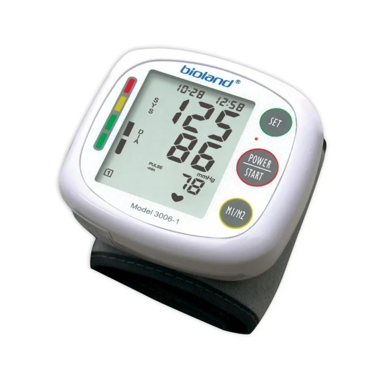 Unisex automatic battery-operated oscillometric wrist blood pressure monitors