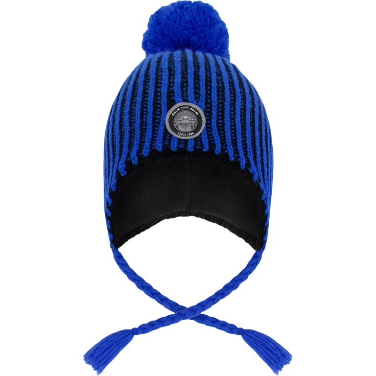 Winter Peruvian Knit Hat with Pompom and Lining - Little Boy