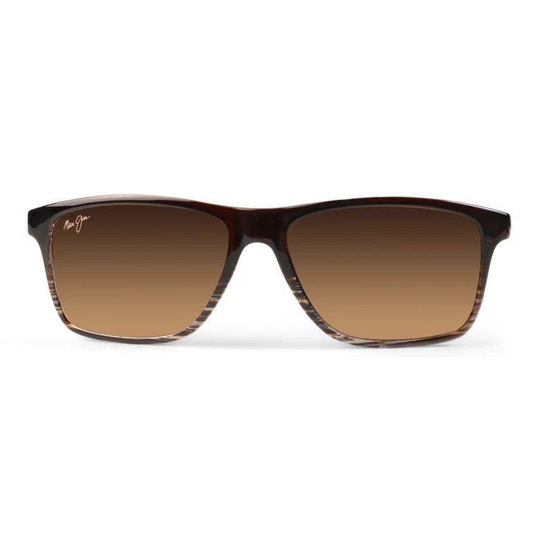 Onshore Polarised Rectangular Sunglasses - HCL Bronze lens - Chocolate Fade Frame