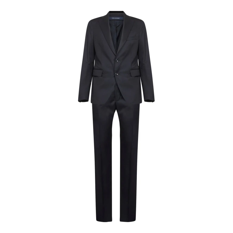 Blue Virgin Wool Single-Breasted Suit