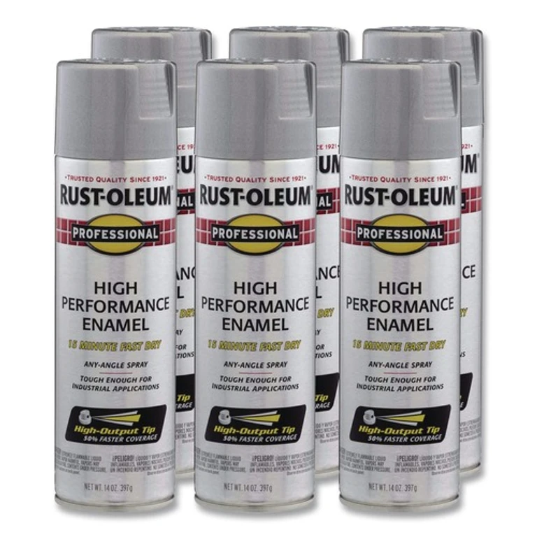 7515838 Professional 14 oz. Aerosol Can Spray Paint - Metallic Aluminum (6/Carton)