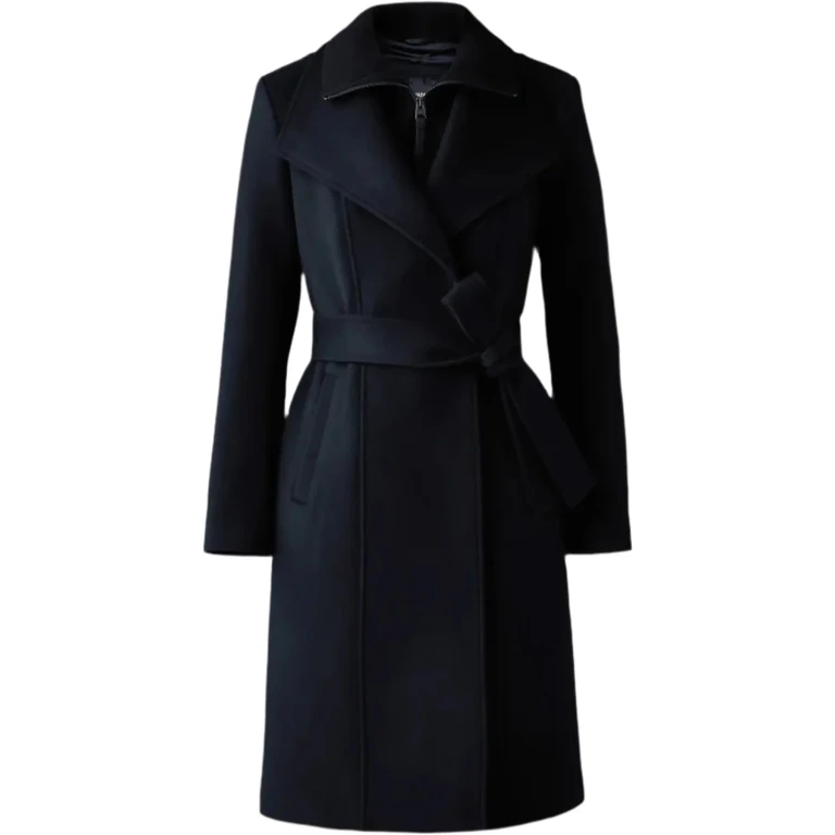 Norita 2-in-1 Double Face Wool Coat with Sash - Women's
