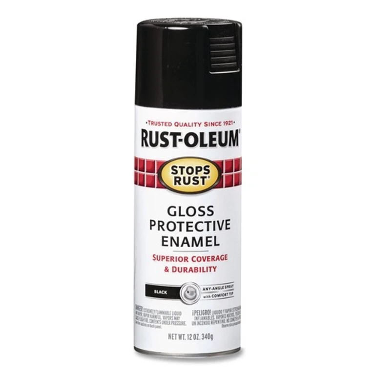 7779830 Stops Rust 12 oz. Aerosol Can Spray Paint - Gloss Black (6/Carton)
