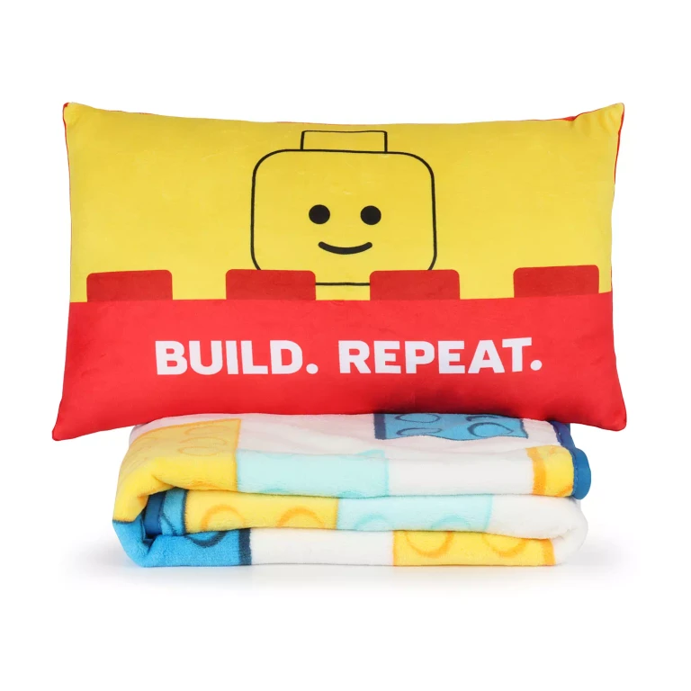 Hello Kitty 2 Piece Character Pillow and Throw Set:- Lego