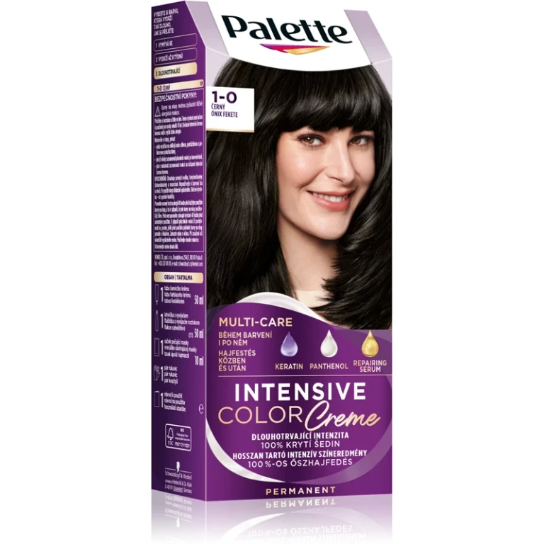 Palette Intensive Color Creme permanent hair dye color 1-0 N1 black
