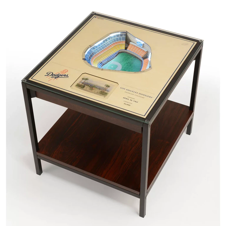 MLB 25-Layer Stadium View Lighted End Table - Los Angeles Dodgers:- Los Angeles Dodgers