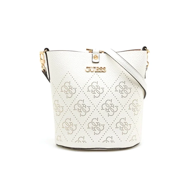 , Amara, Polyester, Fabric Bag, Bucket with 4g Logo, White, HWSG8493010, 21 x 21 x 11 cm
