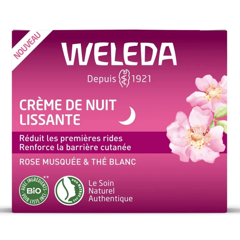 Smoothing Night Cream Rosehip & White Tea BIO 40ML