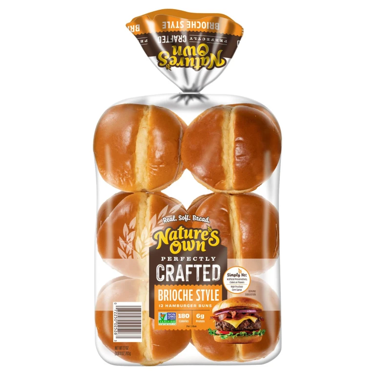 Perfectly Crafted Brioche Style Hamburger Buns 12 ct.