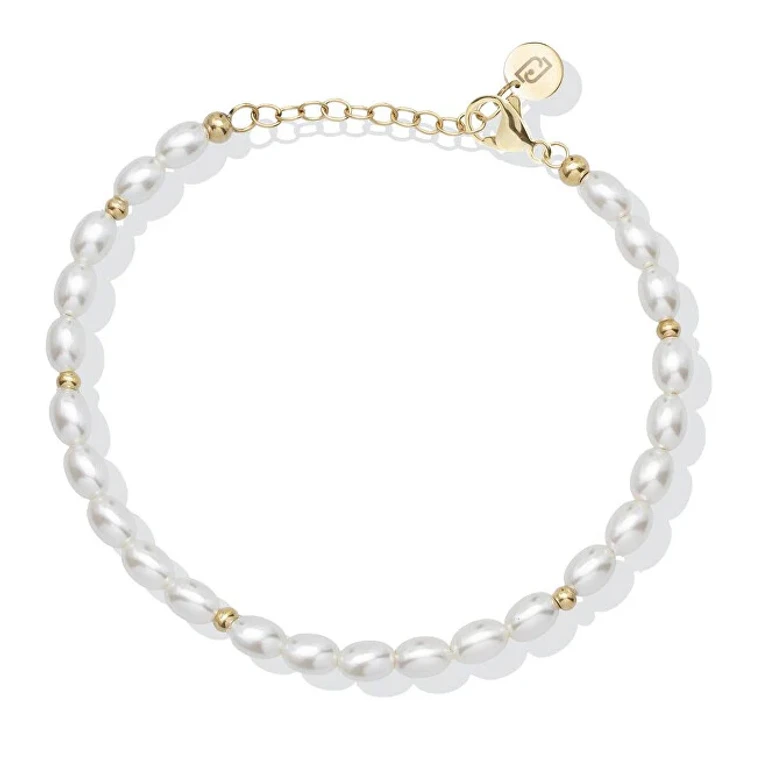 Liu Jo Steel Anklet with Synthetic Pearls Lj2848