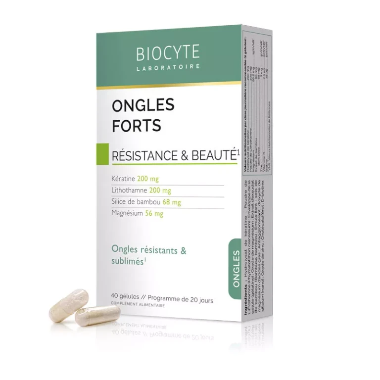 Nails Strong Nails Keratin Silica Bamboo 40 Capsules Strength and Beauty