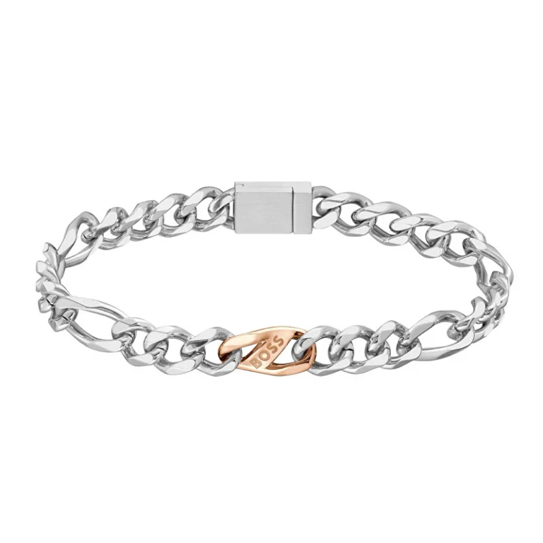 Two-Tone Steel Bracelet For Men Rian 1580613 - Length: 19 Cm