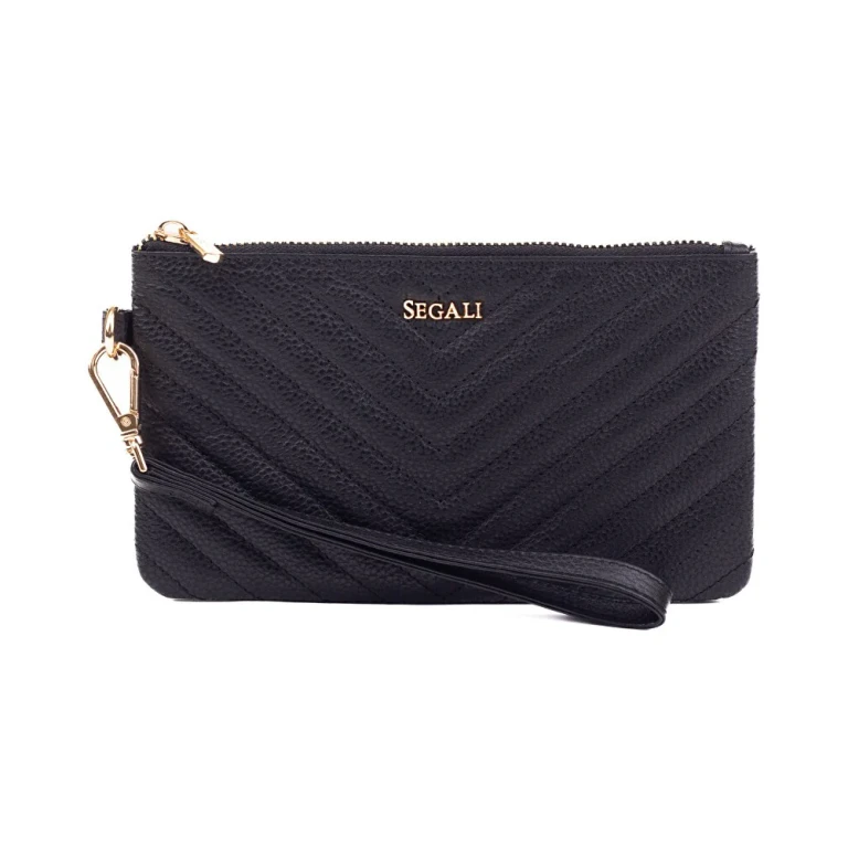 Women's Leather Wallet - Black Document Holder